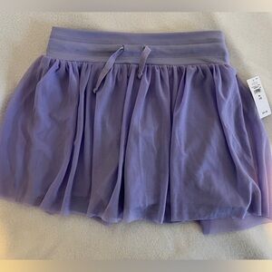 GAP Lavender Tulle-Layered Pleated Skirt with Drawstring